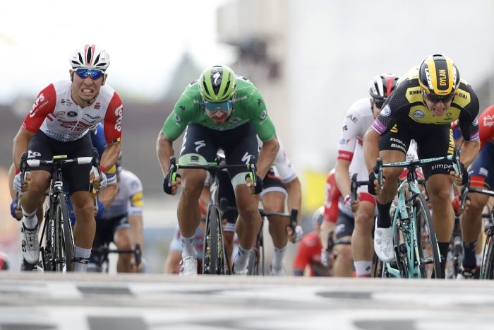 Ilustračný obrázok k článku Peter Sagan po siedmej etape Tour de France na stupni víťazov: Do cieľa dorazil tretí
